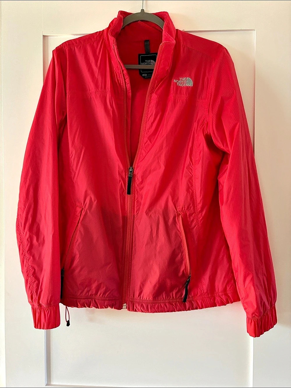 The North Face Lightweight Full Zip Windbreaker Jacket - Coral Pink